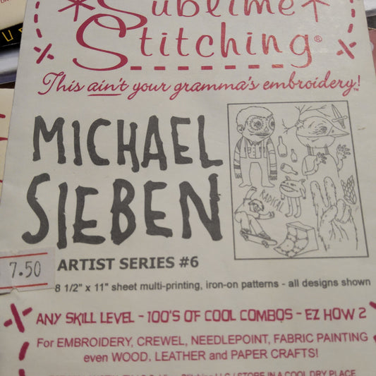 Michael Sieben Embroidery iron-on  transfers by Sublime Stitching *