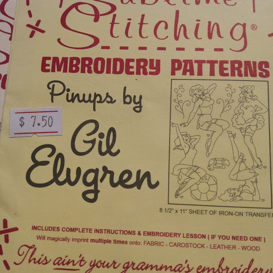 Pinups by Gil Elvgren from Sublime Stitching Iron-on transfers for Embroidery *