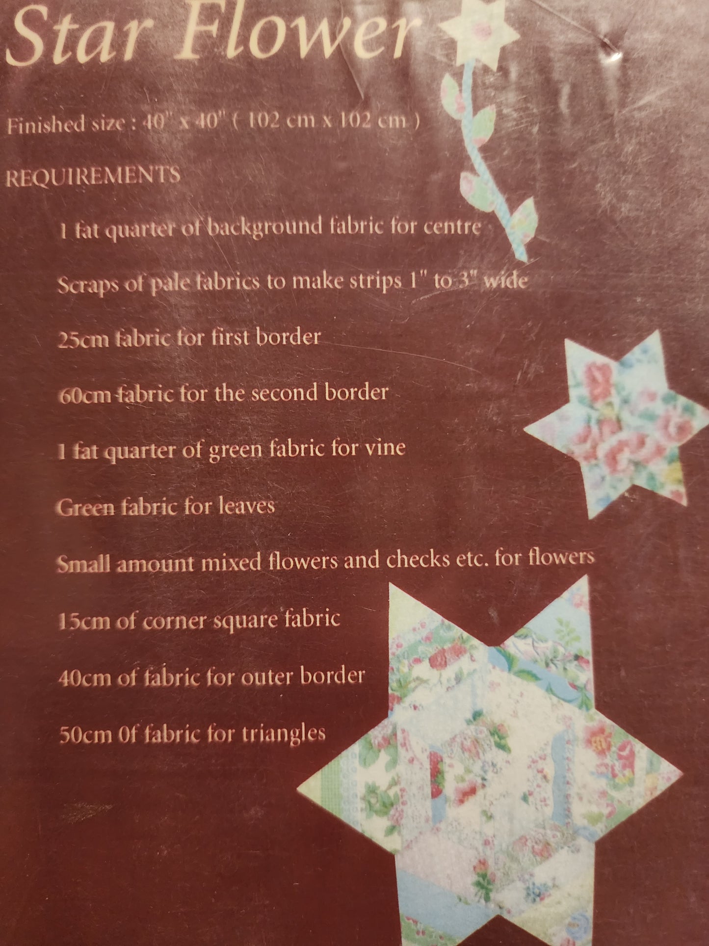 Star Flower Quilt Pattern by Patchways