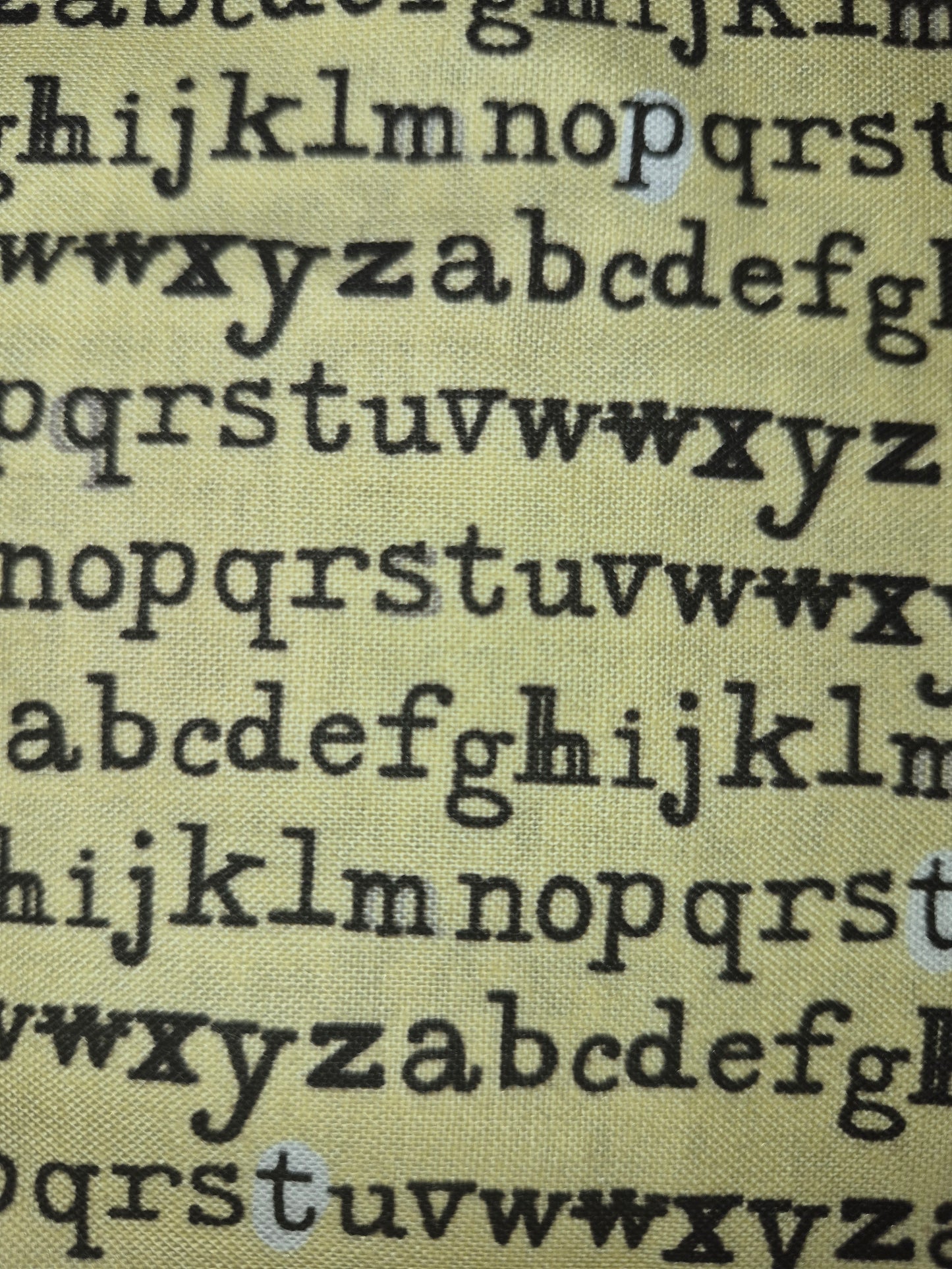 Type Alphabet Yellow by Julia Rothman for Windham Fabrics 35534