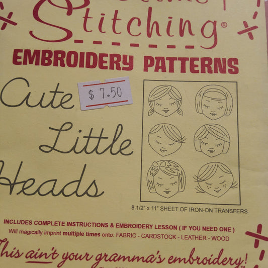 Cute Little Heads by Sublime Stitching Iron-on transfers for Embroidery *