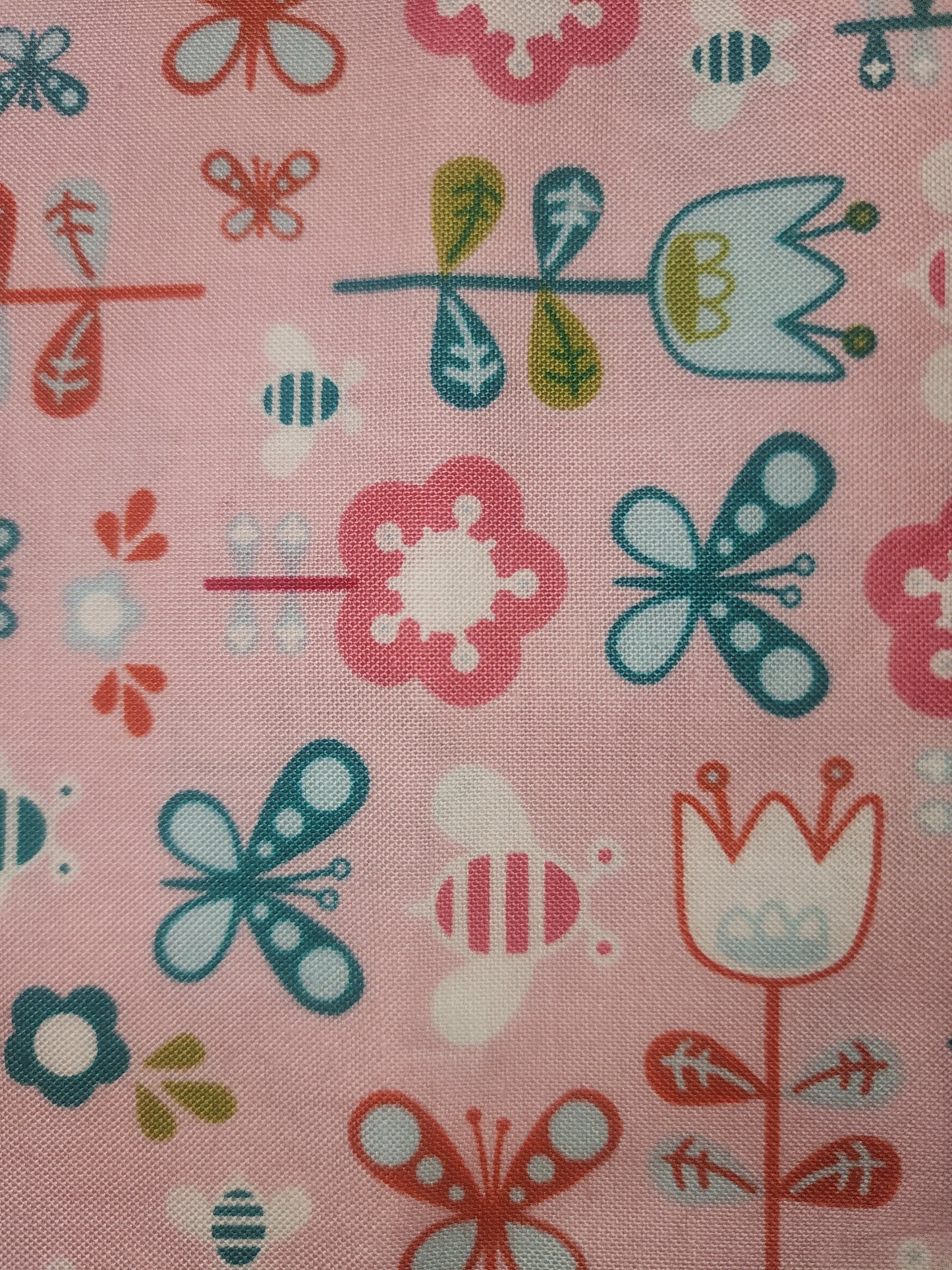 Cosmo Cricket - Girl Friday - Garden Friends - Pink p0260 4271 floral