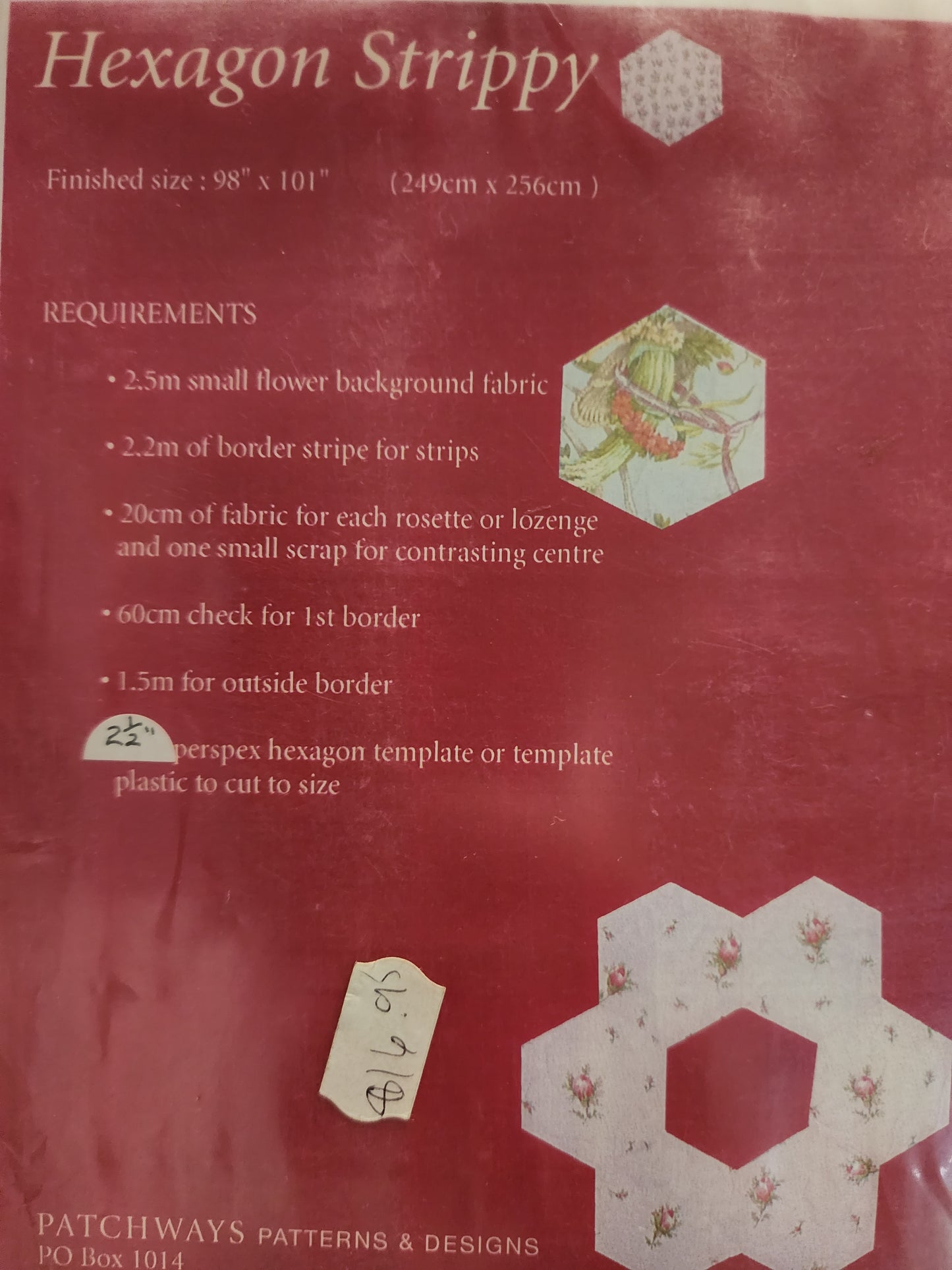 Hexagon Strippy quilt pattern by Patchways