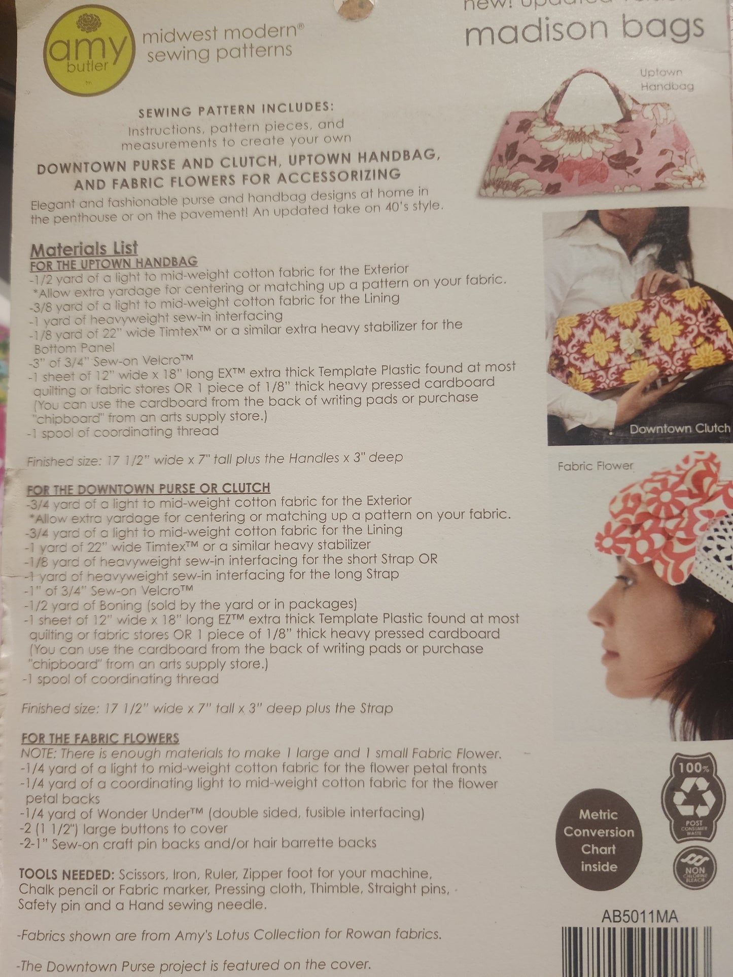 Madison Bags by Amy Butler Design Pattern