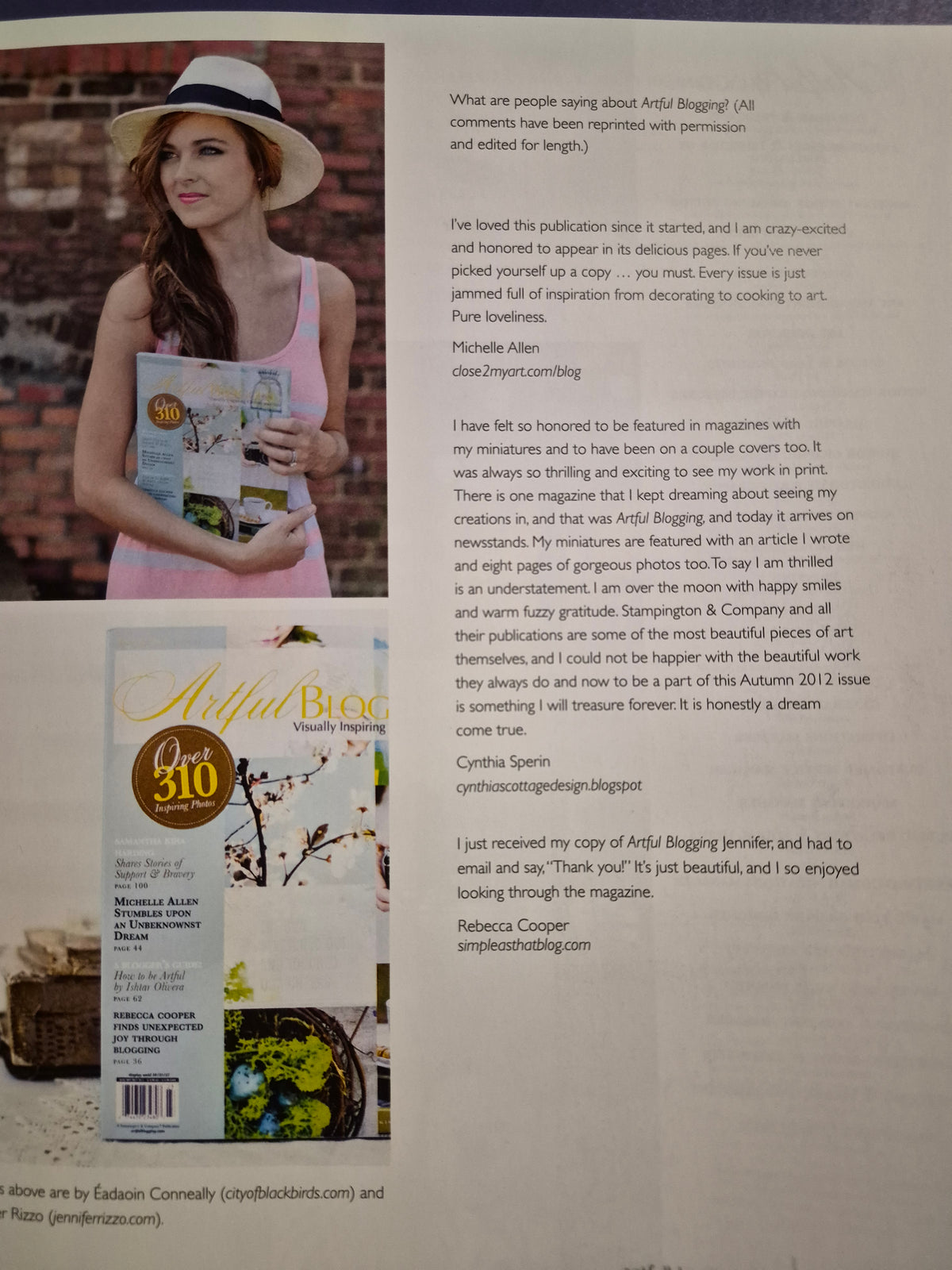 Artful Blogging - Visually inspiring online journals