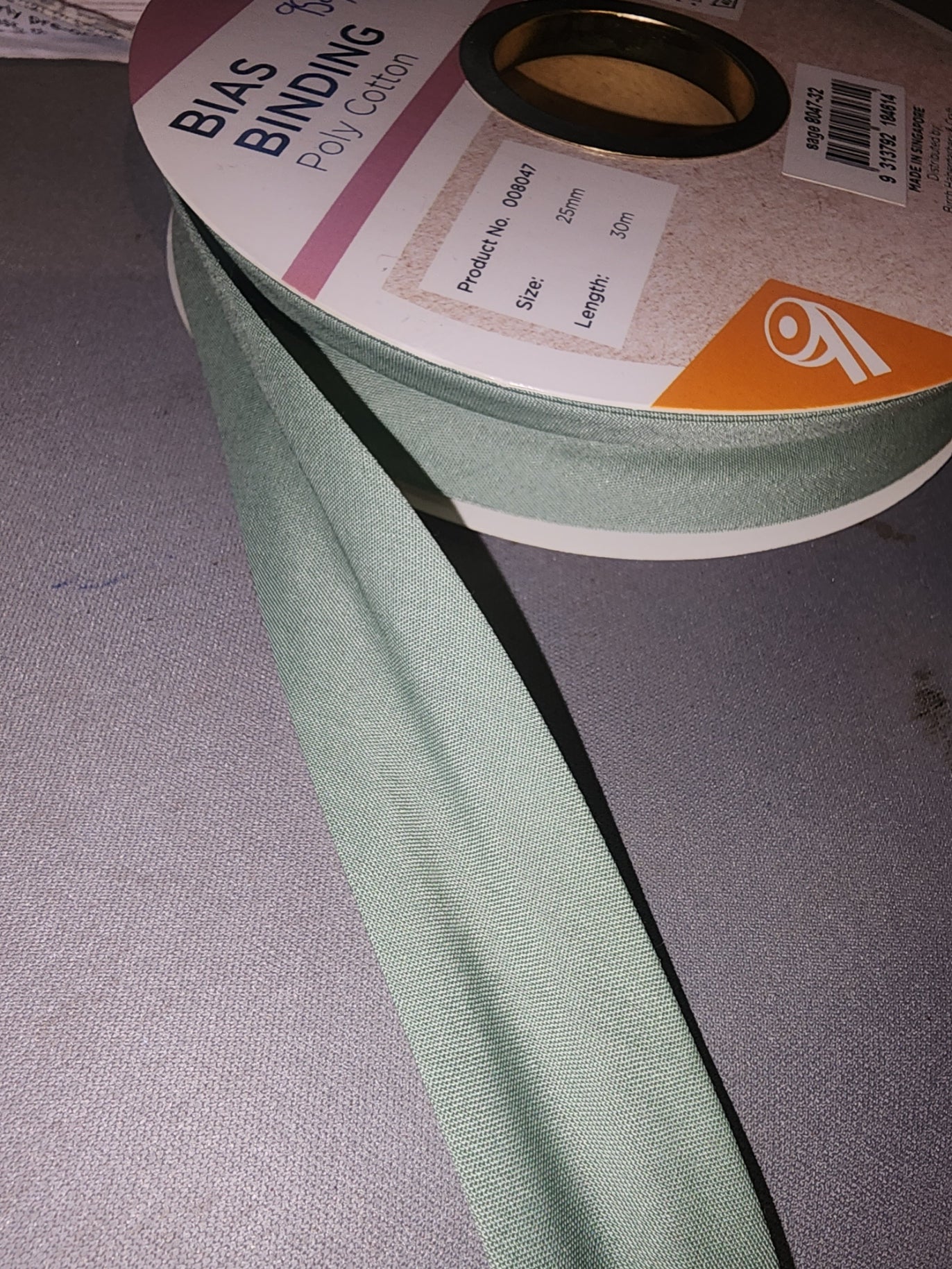 Polycotton Bias Binding 25mm Sage 8047-32