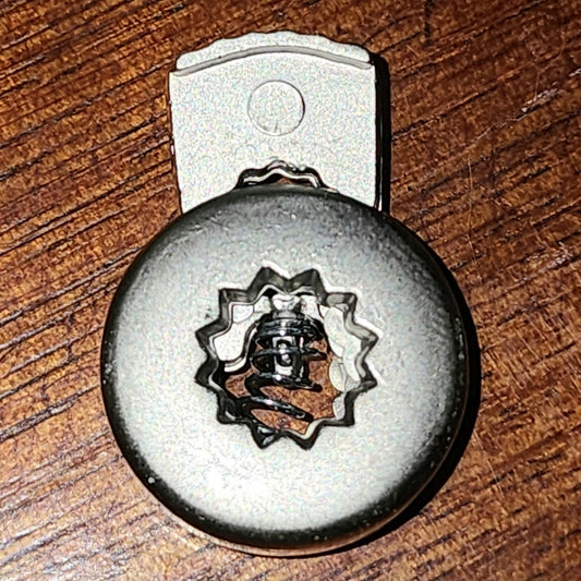 Cord stop silver single 30mm high (plastic)