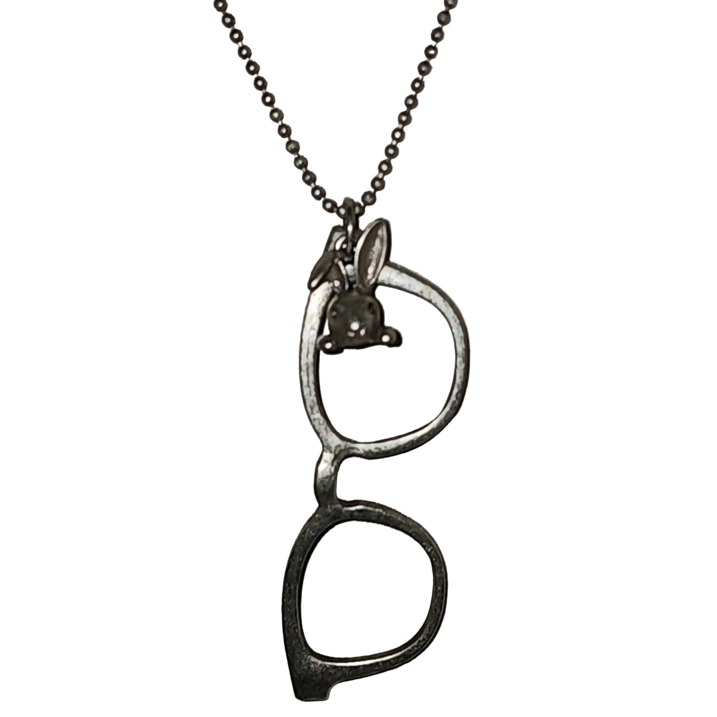 Glasses Necklace (Silver or Brass) 2 inches wide