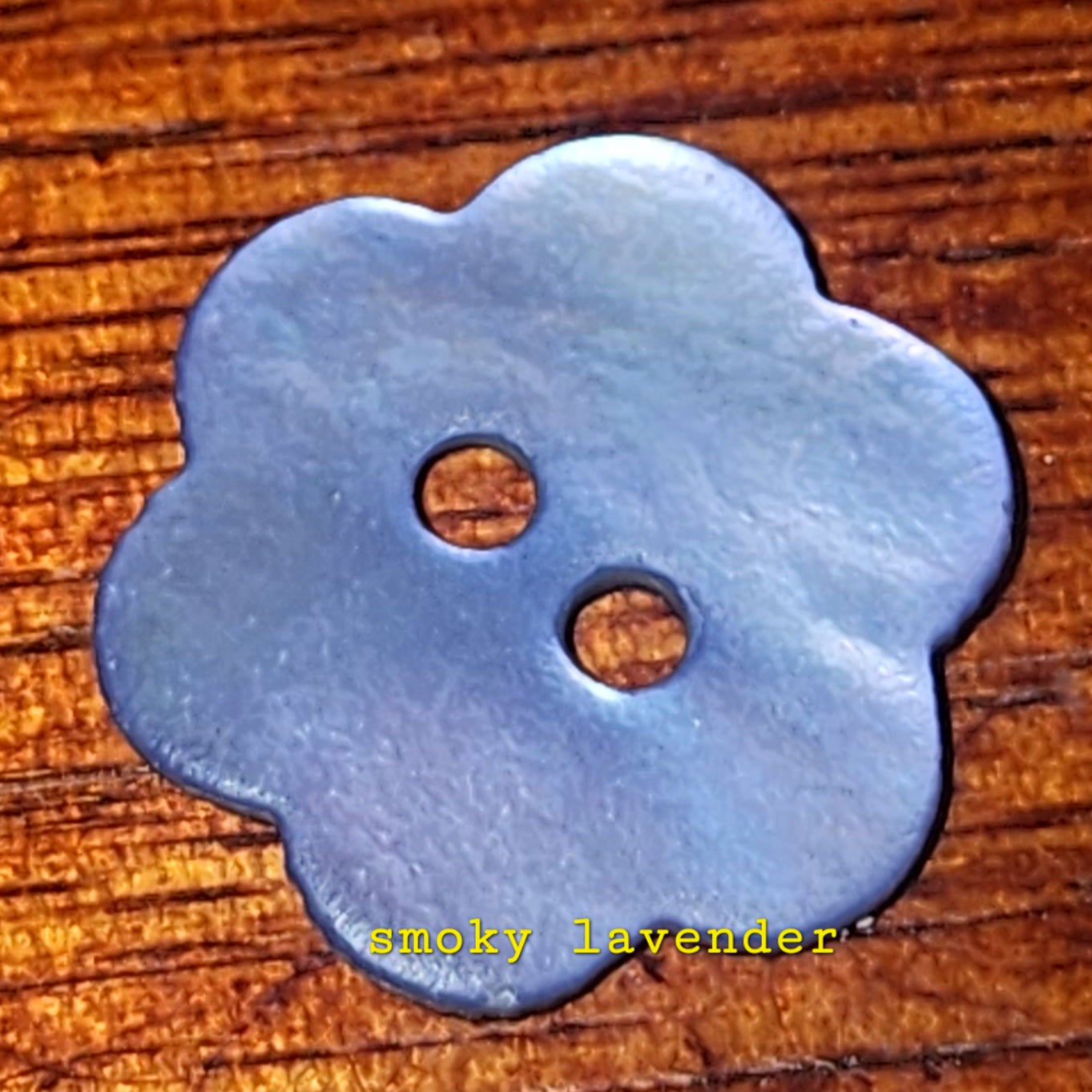 15mm Mother of Pearl flower button - assorted colours