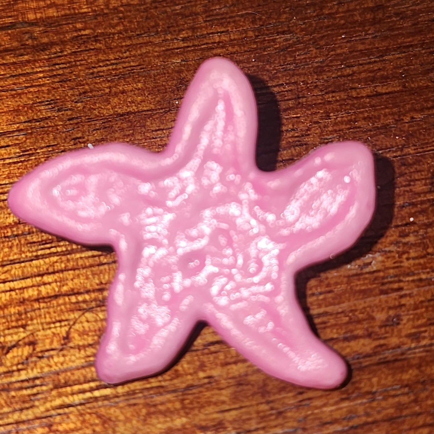 Starfish button hot pink 2.8cm