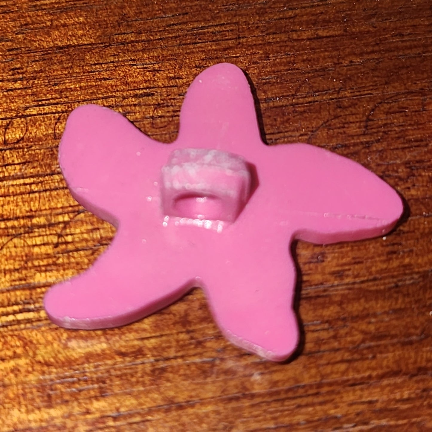 Starfish button hot pink 2.8cm