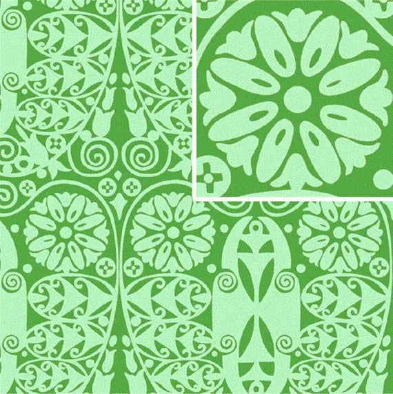 Amy Butler - Soul Blossoms - Temple Doors - Basil AB60