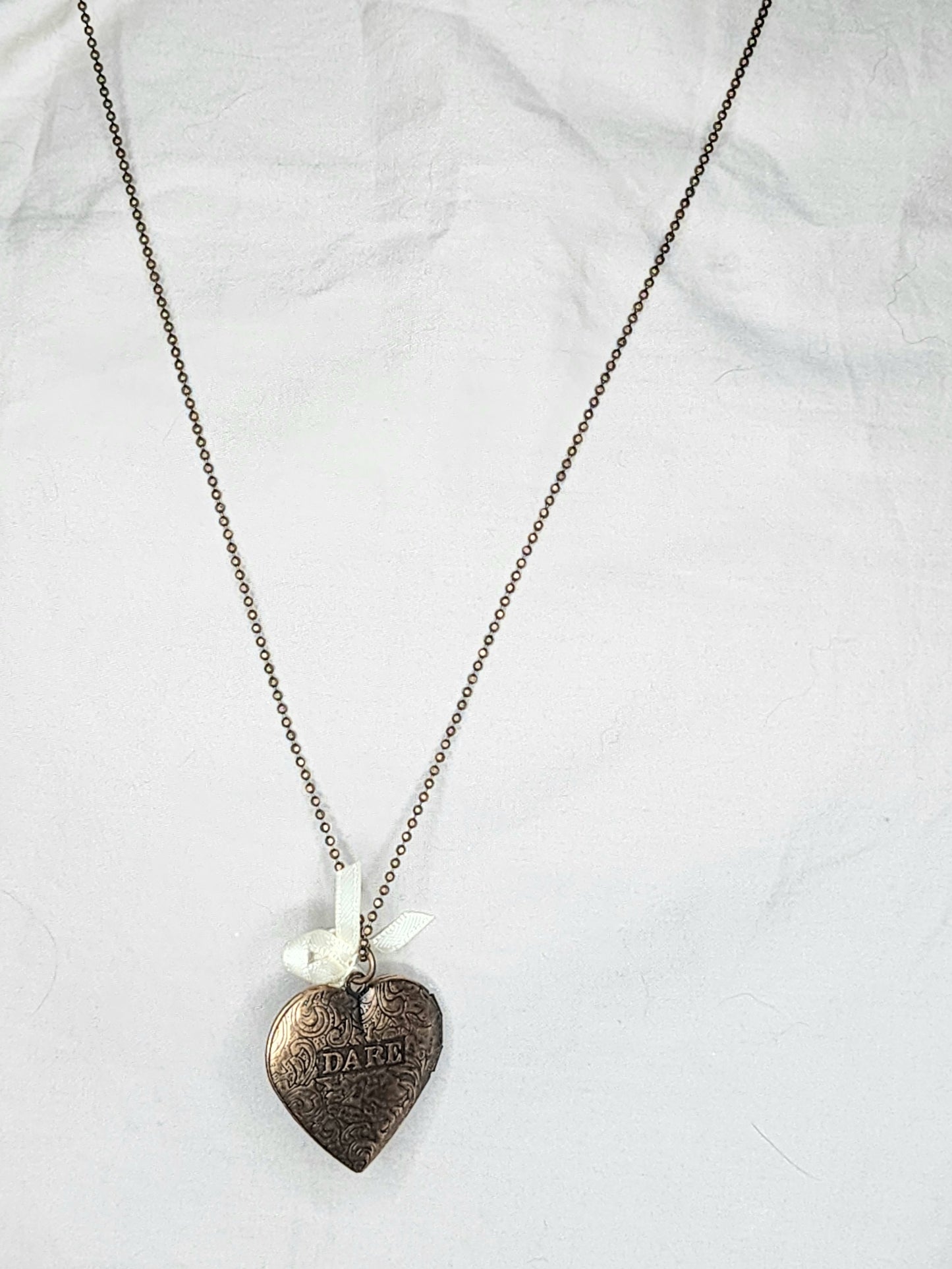 Truth or Dare Brass Photo Locket (1 inch high)