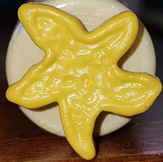 Starfish button Sunny yellow 2.8cm